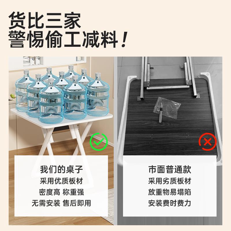 家用桌子小户型出JAG简易租屋用餐桌圆0桌户外摆摊225折叠桌包邮