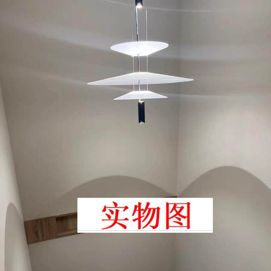 现代约艺亚克力吊灯多吊层术组合简餐厅灯设计师风格样板房客厅灯