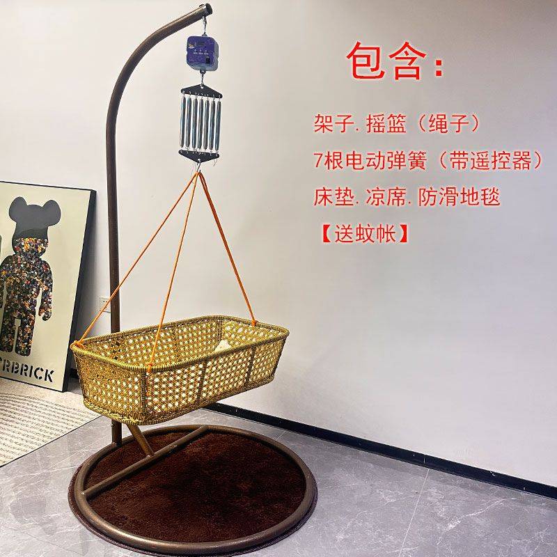 童潮汕秋千安抚摇篮吊床家用婴儿摇篮非摇床摇宝宝婴儿手动童上下