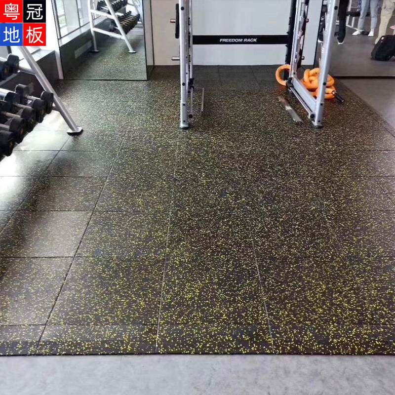 热卖健身房橡胶地垫 减震垫地胶 隔音大面积力量区用运动拼接地板