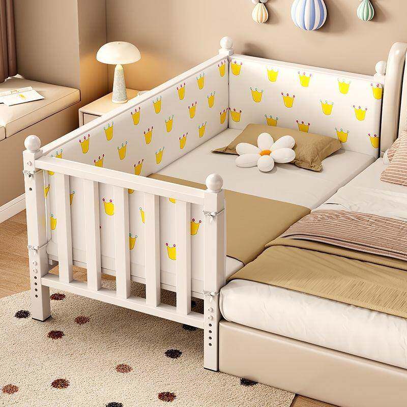 加宽GQL边床铁艺宝单床带护婴儿小孩防摔可升人栏降小床儿宝童拼