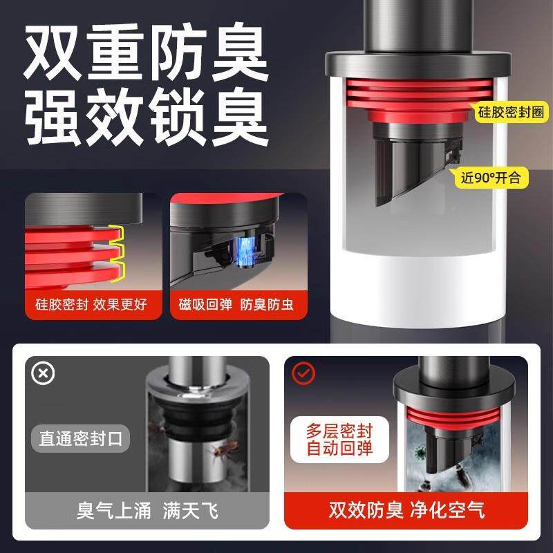 下水管防返臭管塞道防密封圈D56JQ卫生间厨房臭口排水管下水道封