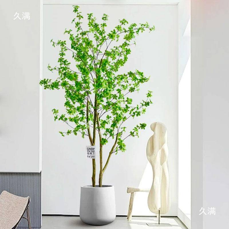 轻奢假树植物造景室内盆栽店铺落地绿植客厅庭院装饰摆件