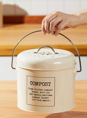 ?台T9J5F7599MTJ带手提防水厨性余桶装湿垃圾分类垃圾桶面桌面用