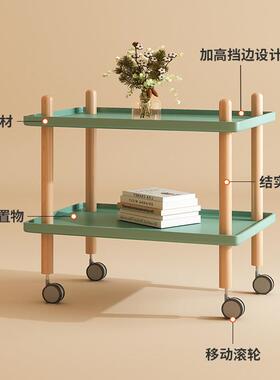 实木边几创意移动几客厅极简置架沙1206方发角物几卧室小户型茶迷