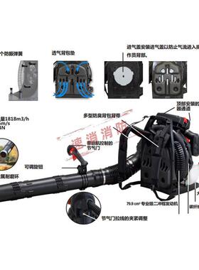 功EB880负式大风力灭火机大风量火ZLL场扑火背机棚吹雪机多能吹风
