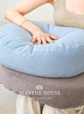 家日式多功能坐垫加厚蒲团垫腰靠窗榻榻米垫圆形坐墩蔓FS75869椅