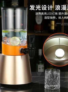 网红酒容炮3L扎啤桶发光啤酒6532桶器酒吧啤用商幻师酒炮果汁鼎酒