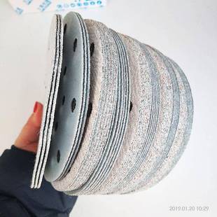 白砂6寸7孔60目6寸10mm费斯1托通5干磨砂纸用打磨汽车抛光原子灰