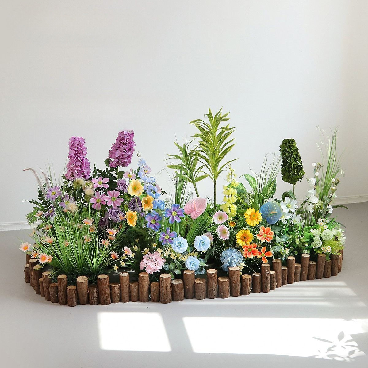 落地仿真植物装饰感造景摆件仿真花假花橱窗场景绿植布置组合氛围