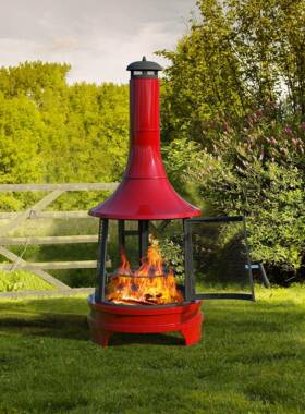 花园炉复古烧烤庭外院柴火炉篝火会烧烤炉别墅户木柴取暖bochen-1