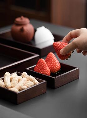 围炉煮竹质盘上托盘实用水果茶盘复古分格小果盘茶下午茶89691茶