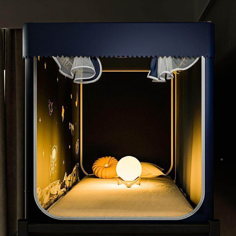 学生宿舍遮0.床9厂家直供卡通包床帘蚊帐一光体式三开门上铺全围,床上用品,蚊帐,淘宝优惠券,粉丝福利购,淘宝优惠卷