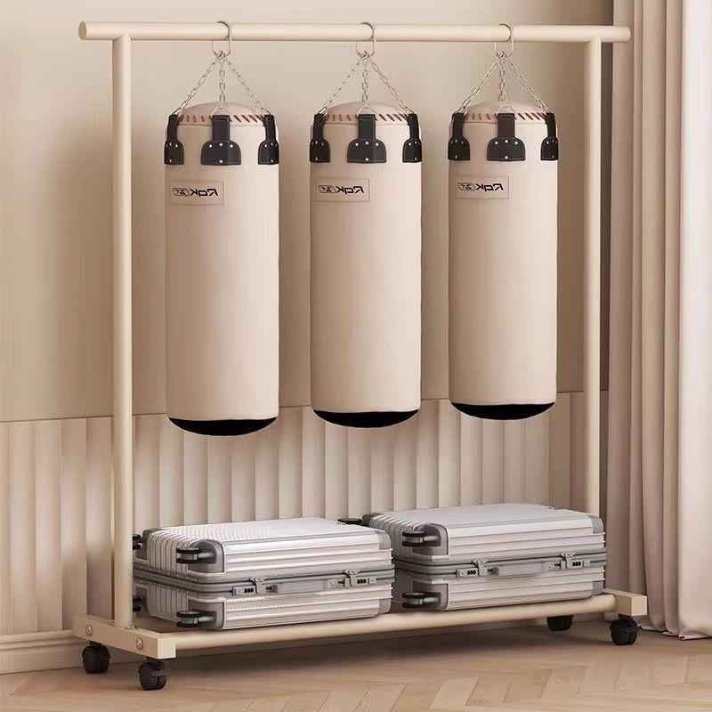 衣帽架落地家HTP用卧室可动奶油风移挂衣舍服耐宿挂衣架阳台晾泉