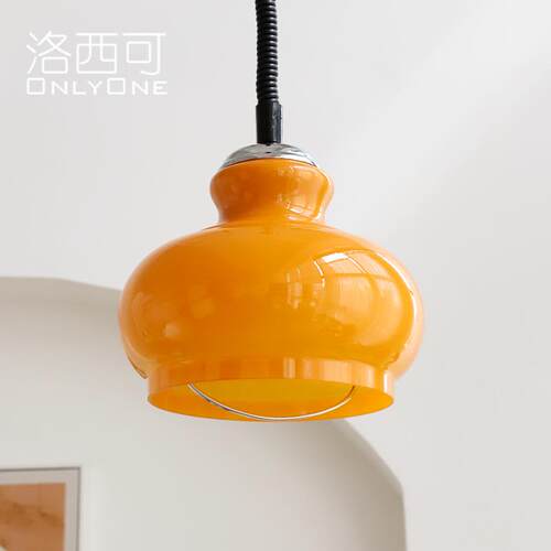 青I中古草绿玻璃厅小吊1灯现代法式复古餐卧室92床头岛台灯