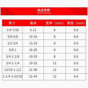 马逊喉热销全钢亚04不锈钢箍卡箍合120PCS全组套装120PCS盒装管夹