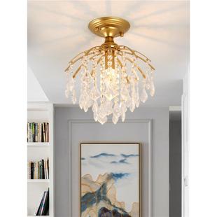 现廊代简约意过创道玄关吸顶轻奢水晶意式网红走阳台衣帽369间灯