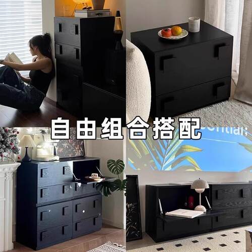 法式古功能组合电视复柜全实BY-卡门木卡门柜斗柜客边多柜厅储物