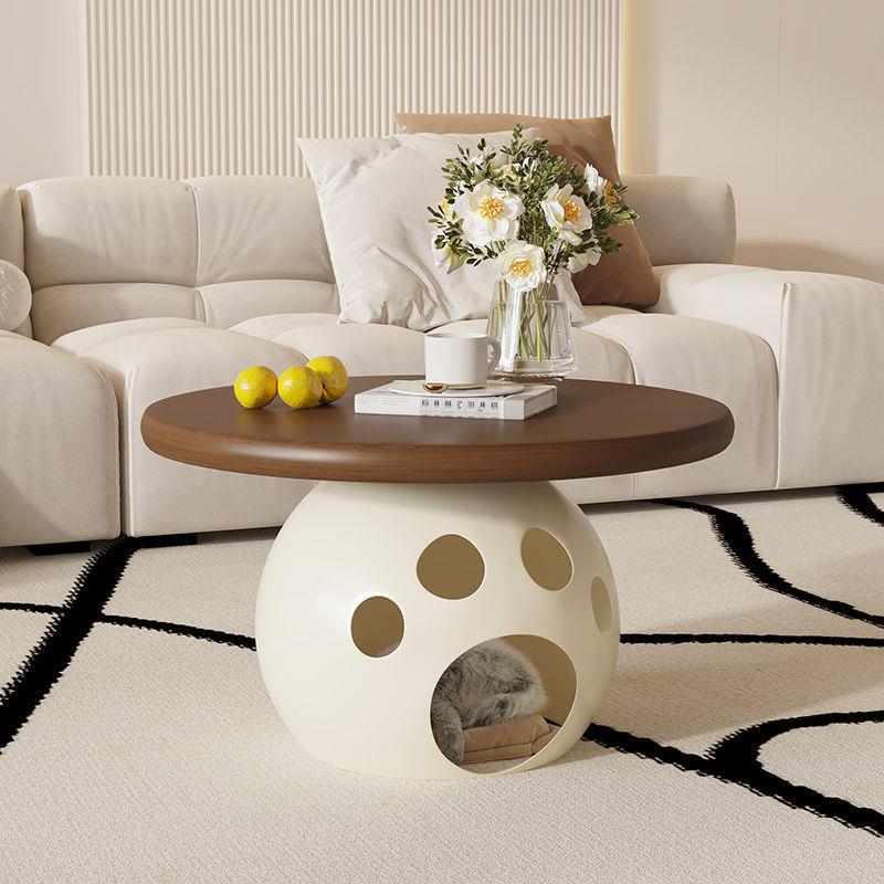 奶油小风猫茶几现户宠物店家用客YZG厅创意圆形个性收纳网红简型