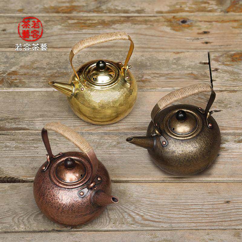 壶铜壶烧水壶煮复古铜茶水法师加厚A-010纯手工温酒壶铜茶壶