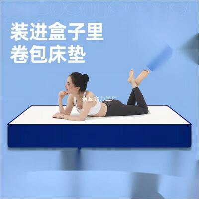 IEP蓝硬色记忆棉盒子高卷包床箱床垫席梦思家用压缩床垫软20CM超
