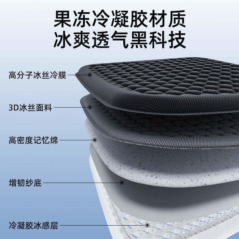 汽车冰垫夏季凉垫凝胶437冰垫单片四透季通用座椅通风坐气夏天丝