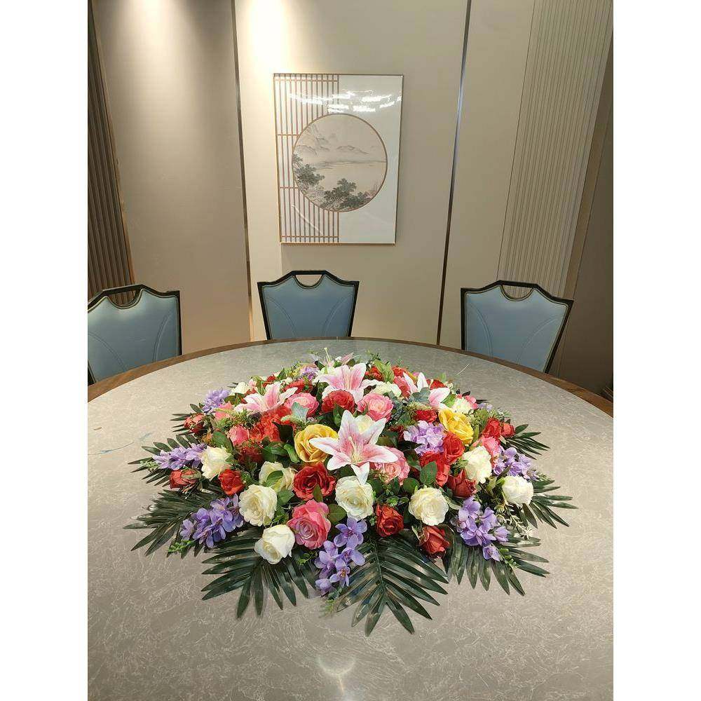 酒店圆形大餐桌摆放装花艺饰转盘摆插花放61520005饭店餐放厅摆仿,鲜花速递/花卉仿真/绿植园艺,仿真花,淘宝优惠券,粉丝福利购,淘宝优惠卷