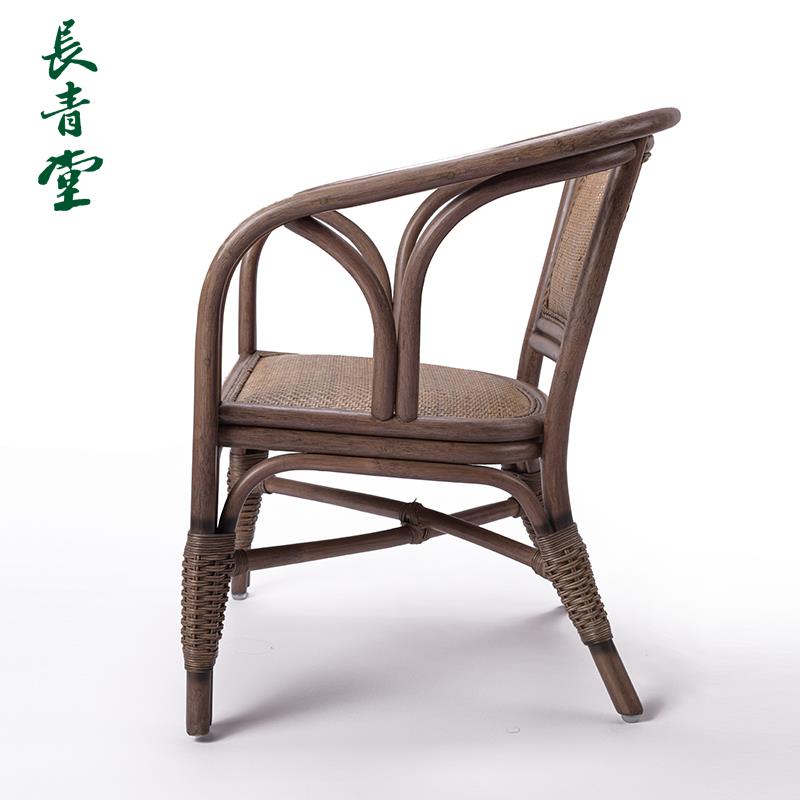 藤坐子天然真藤JAI单人圈椅藤编家用舒椅服久靠背阳台小桌椅椅