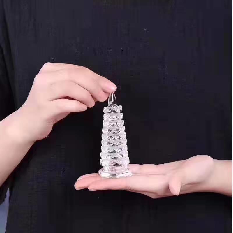 厂家直销天然白摆粉黄紫水晶文塔件桌水晶原石手工雕文昌塔刻办昌