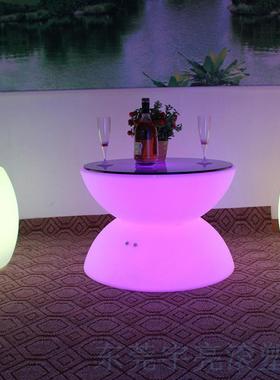 LED发光YL-ZZ003家具遥控约现变色充电庭院桌椅代简意创滚塑料圆