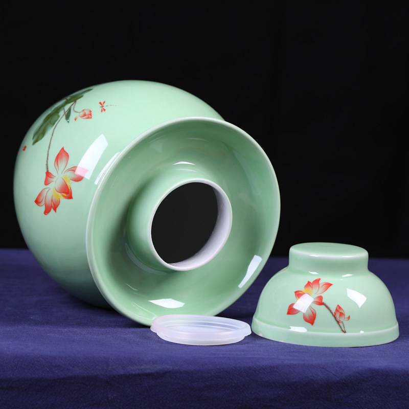 景德镇陶瓷泡菜坛子家用土陶密封储物罐四川咸菜酸菜小腌菜缸带盖