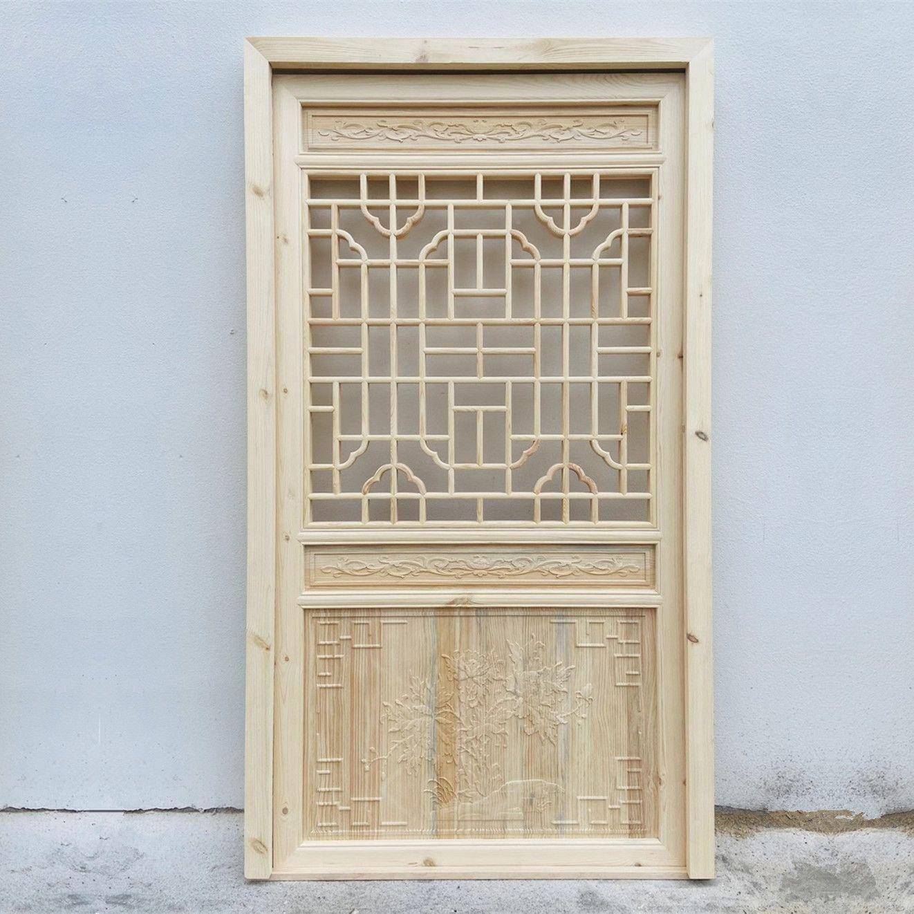 ?仿古门窗木实木花格花屏见描述风仿古木门木木窗户定制窗花格实