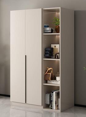 衣柜家用卧室MKI对开门防潮储物柜意式收纳现代简柜约衣防尘现橱