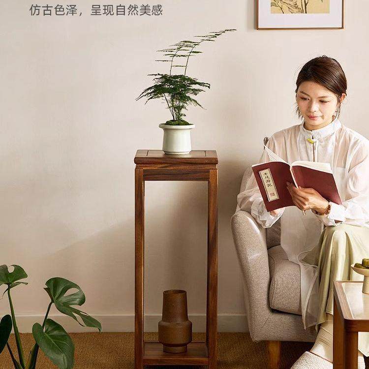 中式花架实木宋代美学盆景放架摆2物25新款客厅阳台无品牌/落地置,基础建材,脚轮/万向轮,淘宝优惠券,粉丝福利购,淘宝优惠卷