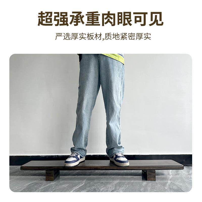 电脑木物显示器架实办公桌屏搭幕置架桌面胡桃支001架加宽底座J^