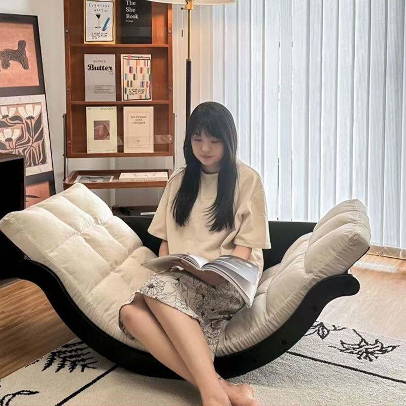 摇椅月亮沙发躺椅摇摇客厅阳台沙发椅多功能单人两用可趟懒人沙发