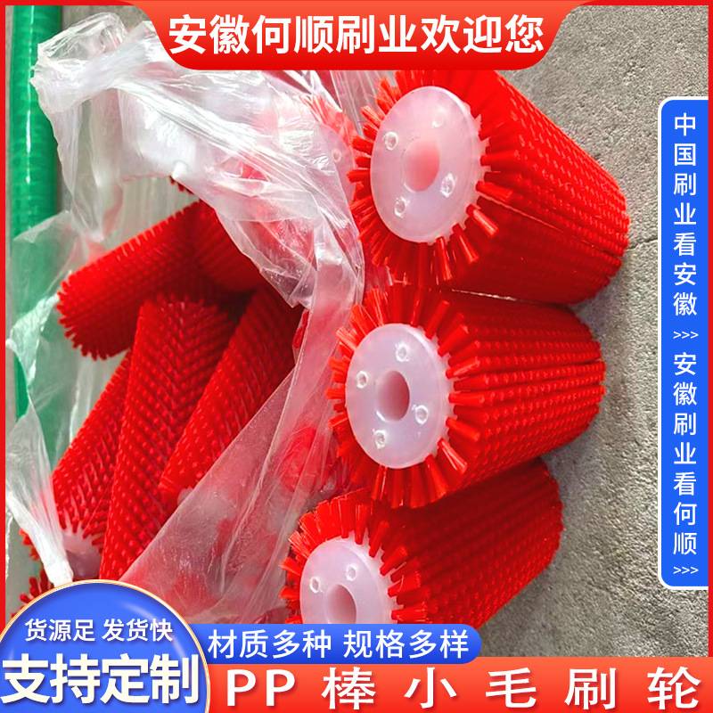 何顺刷业直供工业滚筒小毛刷轮 PP清洁除尘小毛刷轮 尼龙丝毛刷轮