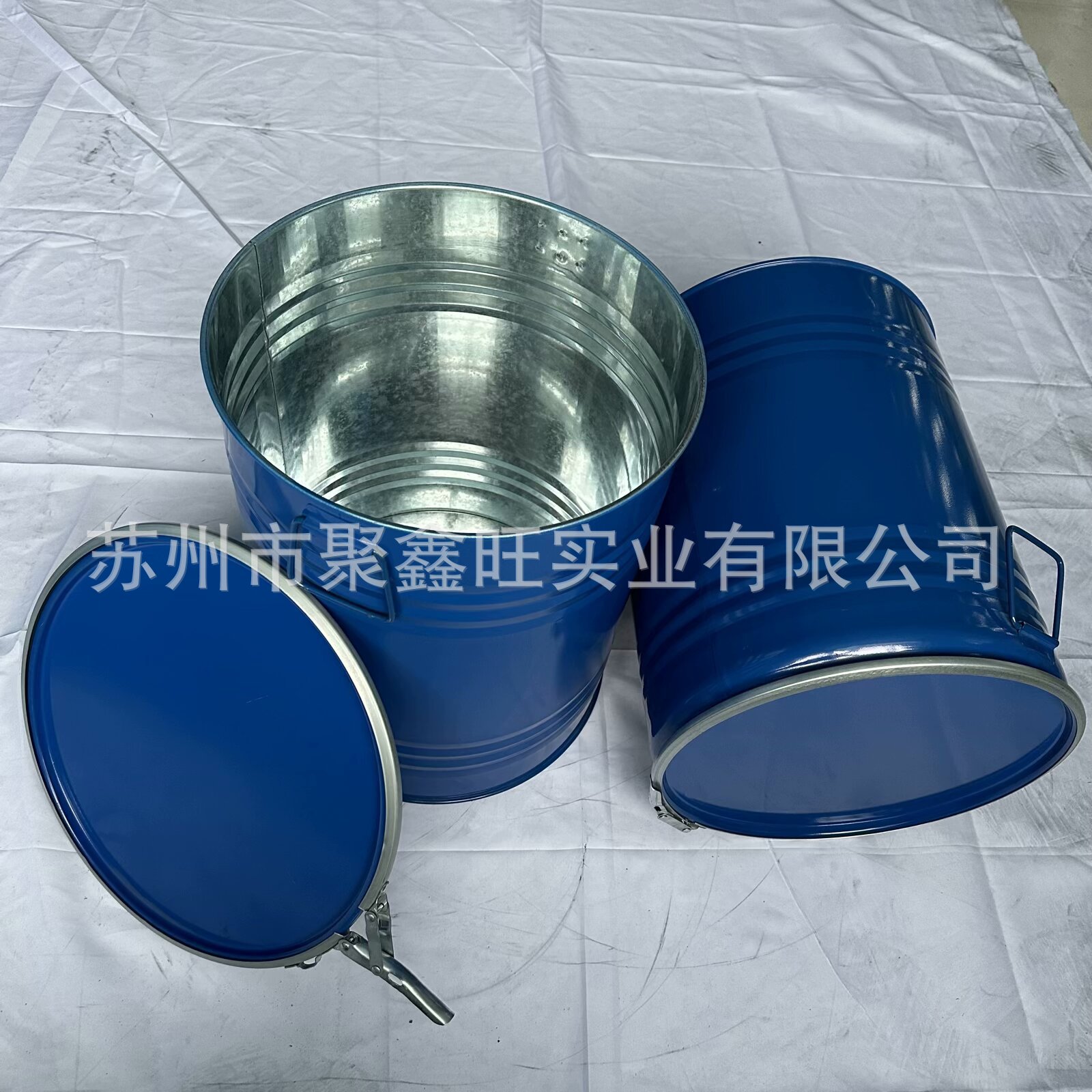 50l开口蓝桶化工桶铁皮桶烤漆桶钢桶柴油桶厂家现货颜色可选