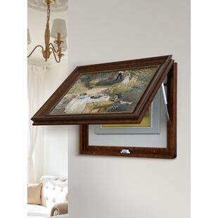 新法式古电表箱饰画装美款式客餐复厅可推拉配电箱欧DY743636式电