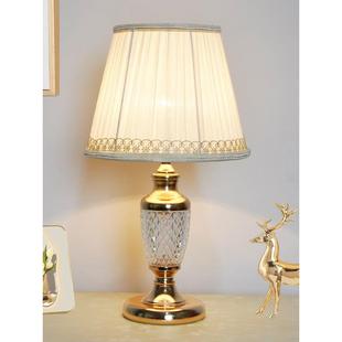 卧室新灯床头柜灯现代简约温馨漫婚NRJ台房款轻奢美浪式欧式台灯