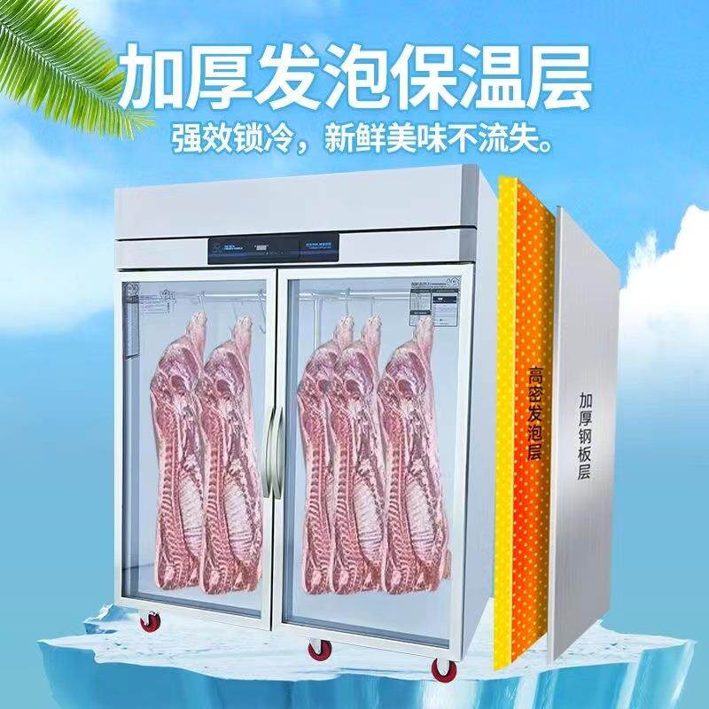 挂柜商肉立式羊肉冷藏展示牛柜熟食柜单双用门鲜722肉排酸冰柜保