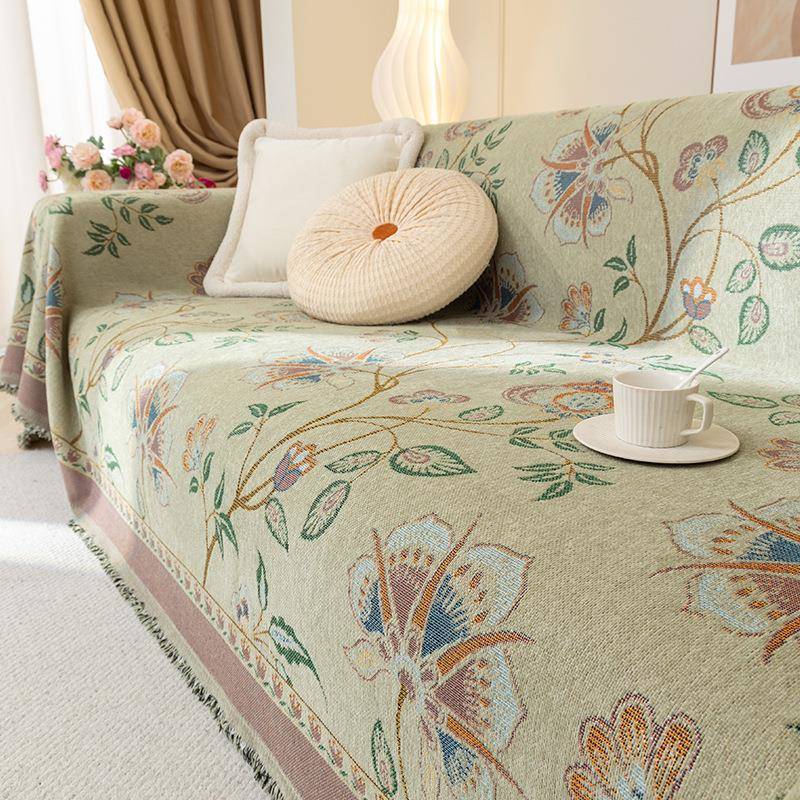 沙新QOR发盖布古轻四季复通用沙发巾感奢全包沙发套罩2024款