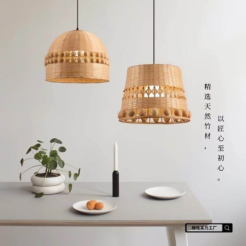 现代简约编餐厅网红吊灯日878竹式民宿卧室茶餐台桌吧藤室编灯,家装灯饰光源,淘宝优惠券,粉丝福利购,淘宝优惠卷
