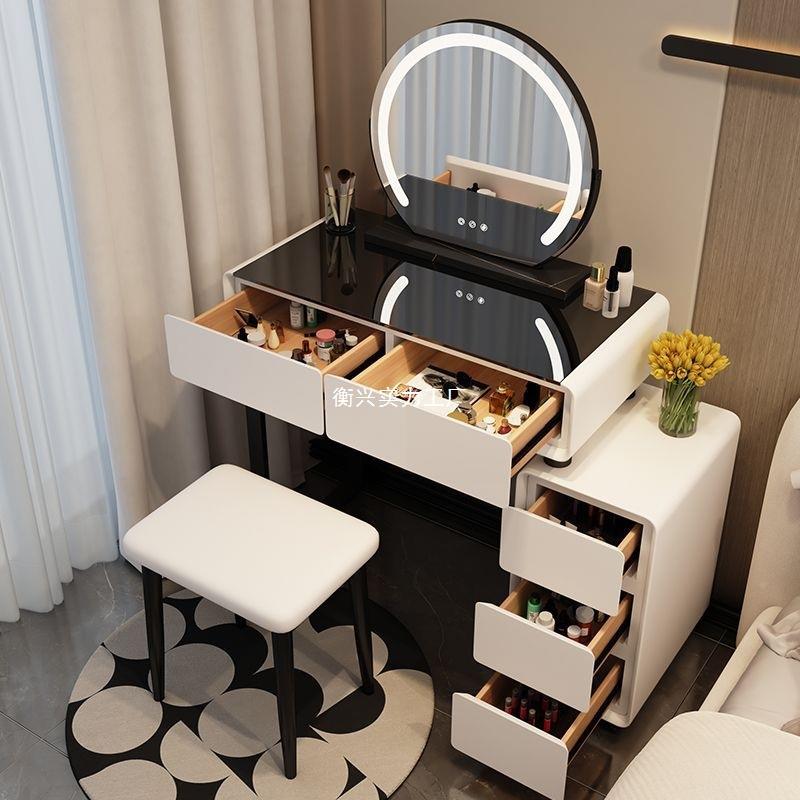 奶型油风小户梳妆卧室现代简约2098725新款卧主斗柜一体台化妆桌
