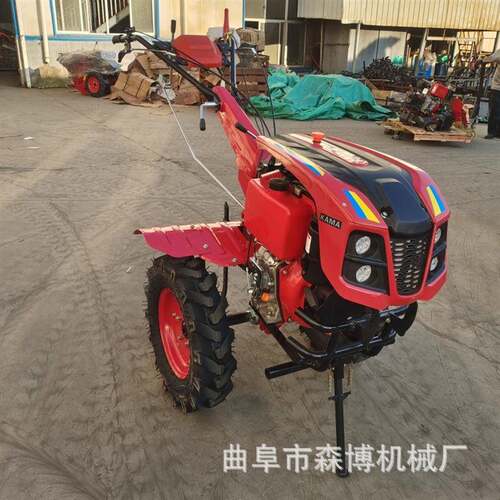 两微驱大轮胎耕机农用小型手扶旋机柴油EDY电启动农耕打田开耕沟