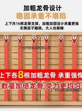 实木床上下全套床全儿实木高低床大人多床功童能小户LZA型上下铺