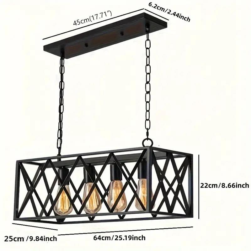 中山灯具吸顶灯家装式灯饰铁艺吊灯餐厅灯灯客厅枝587形罩室美复