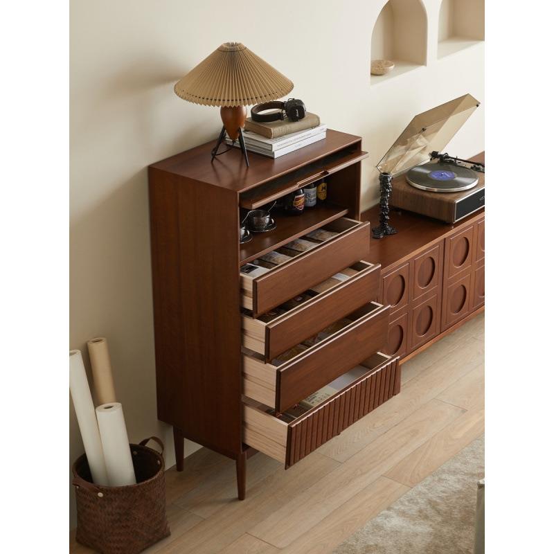 实木五斗柜收纳柜客厅复电视古边抽屉BIE柜物柜立柜储卧柜室斗柜