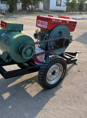 18匹柴油机1机5千瓦发车电400v三相组电启动移DTB动拖款