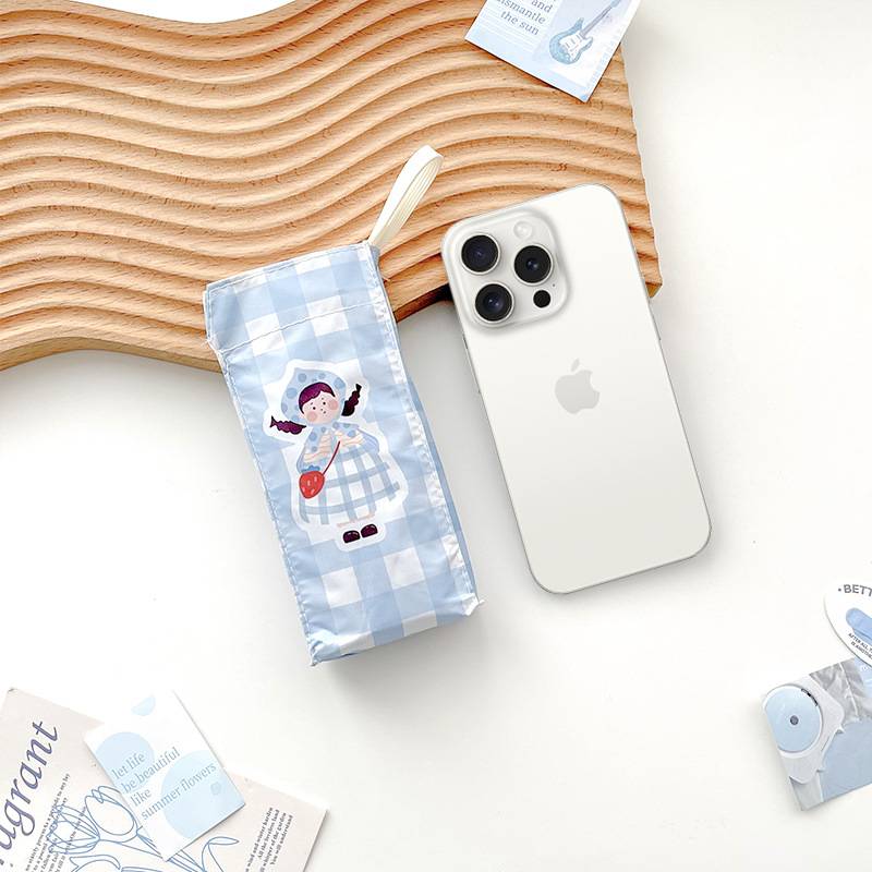 口袋伞晴雨两用迷你学生女高颜值防晒遮阳儿童全自动折叠小太阳伞